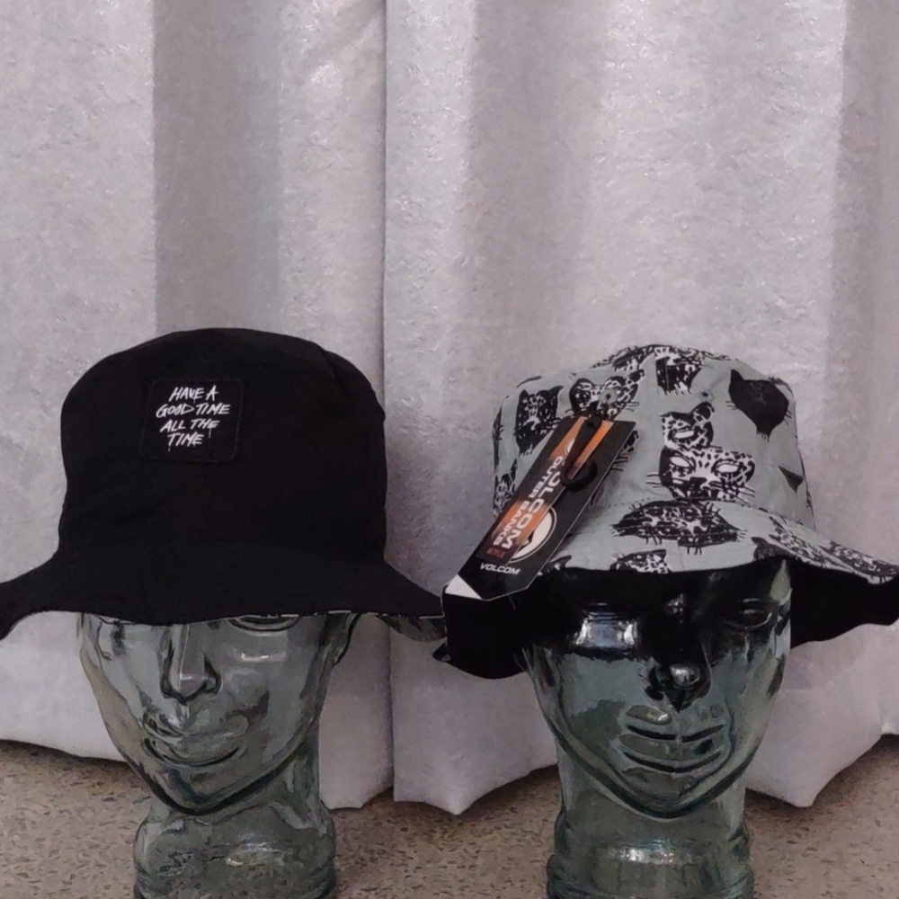 Volcom Bucket Reversible Outer Banks Black Hat New Men's Unisex Have a Good Time